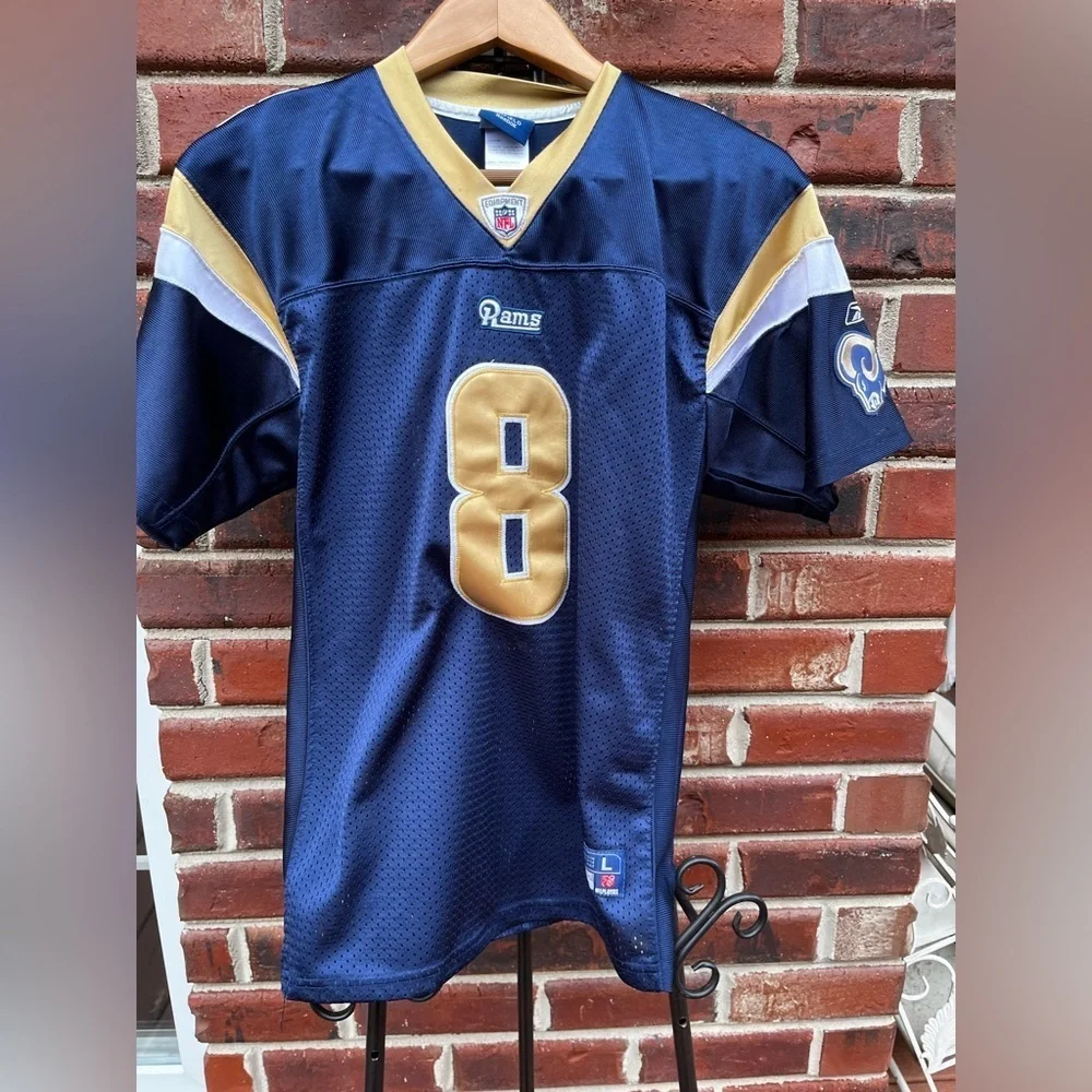 Reebok Navy and Gold NFL Jersey #8 Bradford